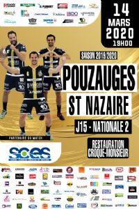 N2M Pouzauges reçoit St Nazaire. Le samedi 14 mars 2020 à Pouzauges. Vendee.  19H00